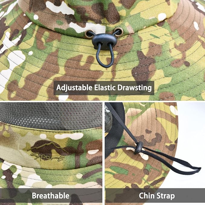 Sun Hats for Men Women Fishing Hat UPF 50+ Breathable Wide Brim Summer UV - Image 2