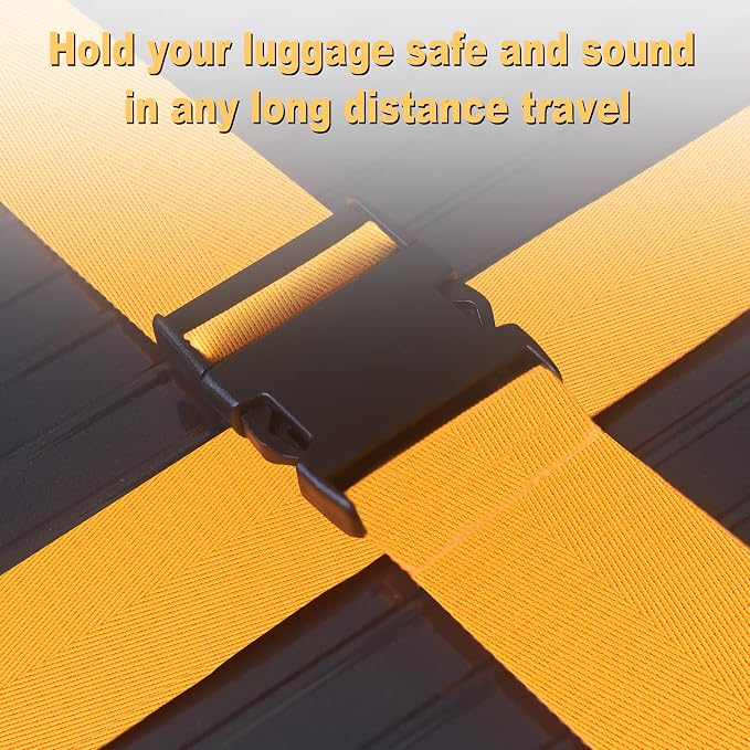 Luggage Straps for Suitcases TSA Approved Travel Belt 8 Pack by Chelmon - Image 4