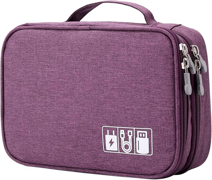 MIRLEWAIY Travel Electronics Organizer Soft Case Small Electronic Accessories by MIRLEWAIY