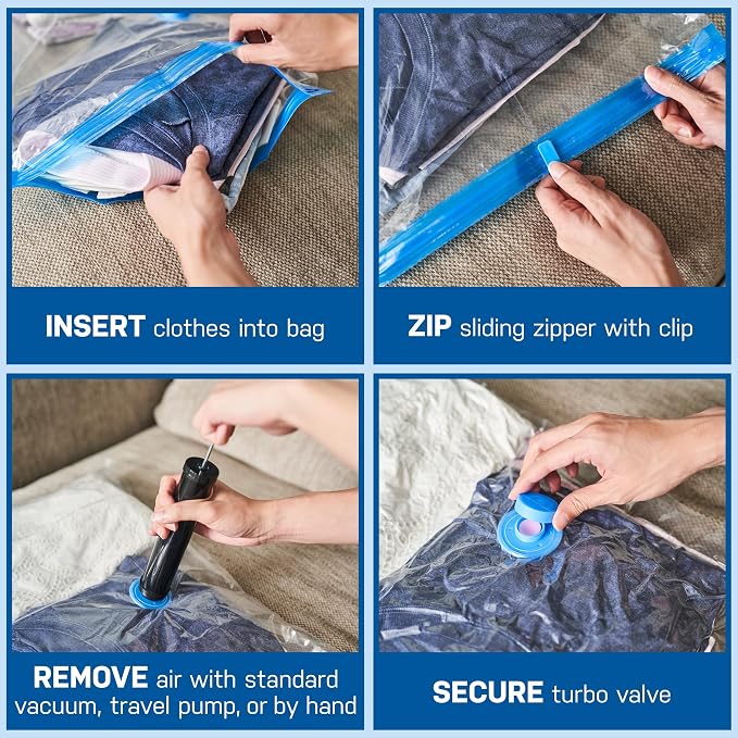 8 Pack Small Vacuum Storage Bags - Image 7