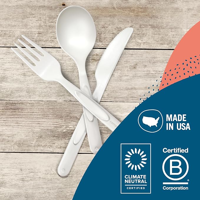 Preserve Compostable Soup Spoon, Made in USA, Medium Weight Cutlery - Image 4