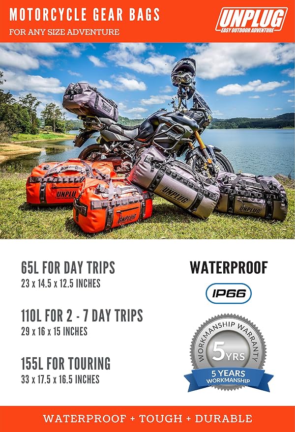 UNPLUG Ultimate Adventure Bag | 1680D Heavy Duty Waterproof Bag | Large Travel - Image 8
