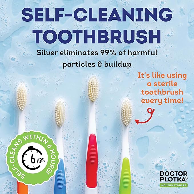 MOUTHWATCHERS Soft Flossing Toothbrushes, Value Pack of 4, Manual Toothbrush - Image 4