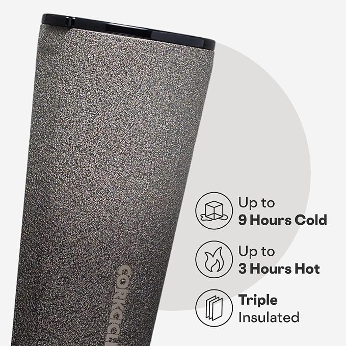 Corkcicle Classic Tumbler - Keeps Drinks Cold for 9 Hours & Hot for 3 - Triple-Insulated Stainless Steel - Holiday Tumbler Gift - 16 oz - Steel Shadow - Image 3