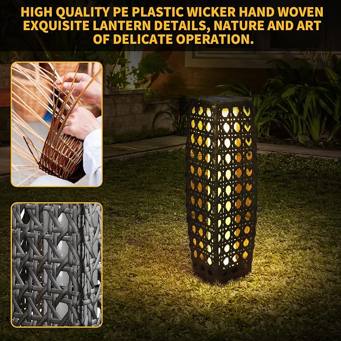 Solar Floor Lamp, Outdoor Floor Lamp Lanterns Outdoor Waterproof, Solar Powered - Image 4