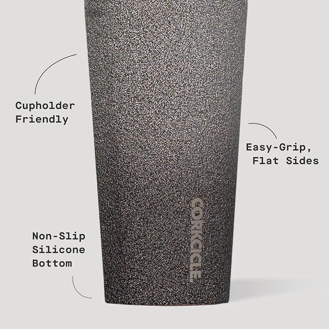 Corkcicle Classic Tumbler - Keeps Drinks Cold for 9 Hours & Hot for 3 - Triple-Insulated Stainless Steel - Holiday Tumbler Gift - 16 oz - Steel Shadow - Image 4