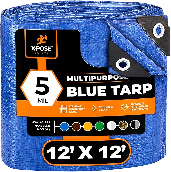 Better Blue Poly Tarp 12' x 12' by XposeSafety