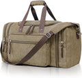 Canvas Expandable Duffle Bag for Men Traveling, Luggage Travel Bag Weekender by EKOROMIERHOME