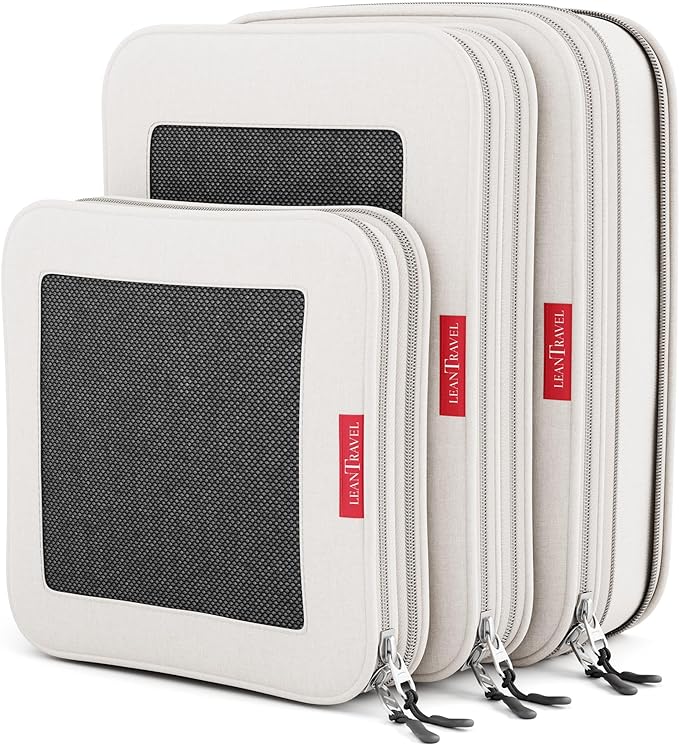 Compression Packing Cubes for Travel Organizers by LeanTravel