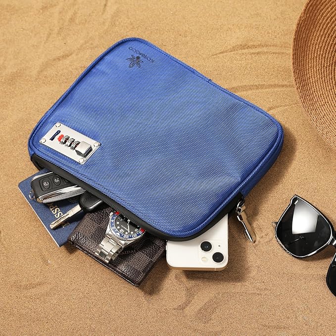 Anti-Theft Locking Beach Bag, 9x7.5-inch Portable Beach Safe - Image 3