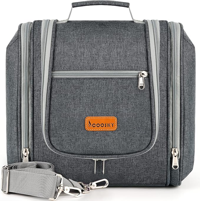 Hanging Toiletry Bag for Women & Men, Cruise Ship Travel Essentials, Holds Full by COOSKY