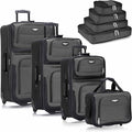 Travel Select Amsterdam 8-Piece Softside Expandable Luggage Set, Lightweight by Travel+Select