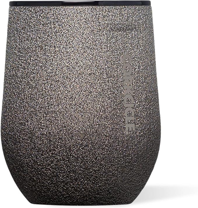 Corkcicle Stemless Wine Tumbler - Keeps Drinks Cold for 6 Hours - Triple-Insulated Stainless Steel - Non-Slip Base - Summer Drinkware Gift - Keeps Drinks Ice Cold - 12 oz - Steel Shadow by Corkcicle
