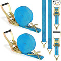 2Pack Ratchet Straps Heavy Duty, 2” 32Ft Tie Down Straps Ratchet, Tie Down by WENQUIT