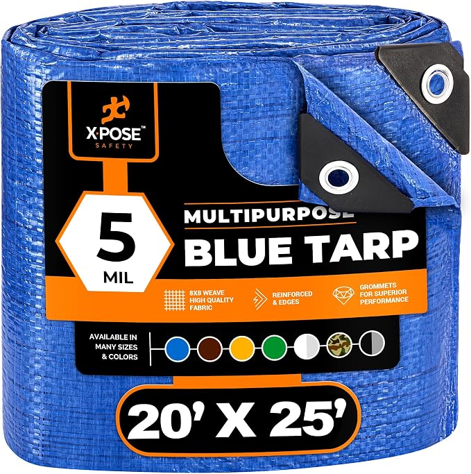 Better Blue Poly Tarp 20' x 25' by XposeSafety