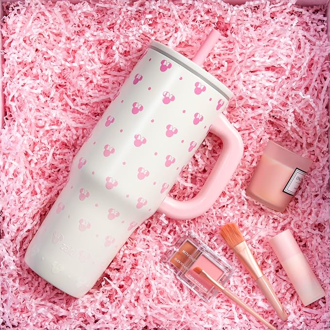 Zak Designs Disney Sutton Travel Tumbler for On the Go or At Home, 40oz Stainless Steel with Vacuum Insulation, Silicone Straw, Carry Handle, and 3D Artwork for Cold Drinks (Minnie Mouse) - Image 11
