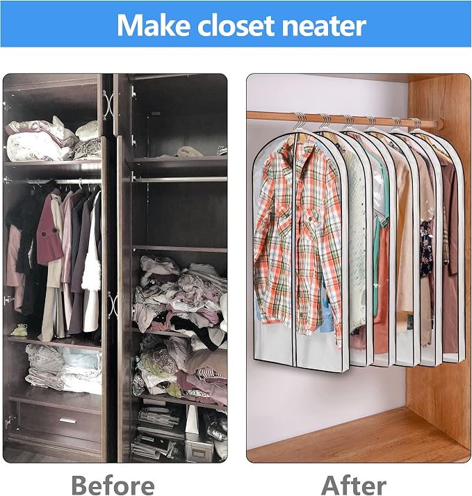 Clear Plastic Hanging Clothes Bags - Image 7