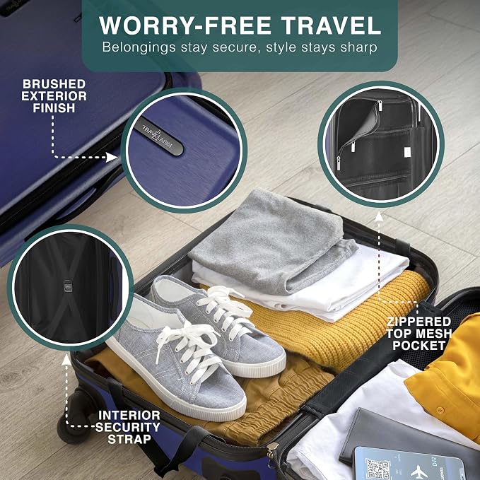 24 Inch Luggage with Spinner Wheels, Hard Shell Suitcase with TSA Locks - Image 3