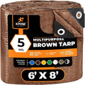 Multipurpose Protective Cover Brown Poly Tarp 6' x 8' by XposeSafety