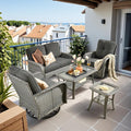 HOOOWOOO Patio Furniture Set, 5 Pieces Outdoor Conversation Set, All Weather by DesignforBetterLife