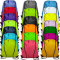 20 Colors Drawstring Backpack Bags Sack Pack Cinch Tote Sport Storage Polyester by Topspeeder