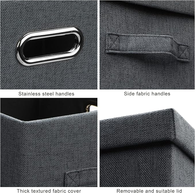 Large 17" 36 Quart Collapsible Stackable Storage Bins - Image 7