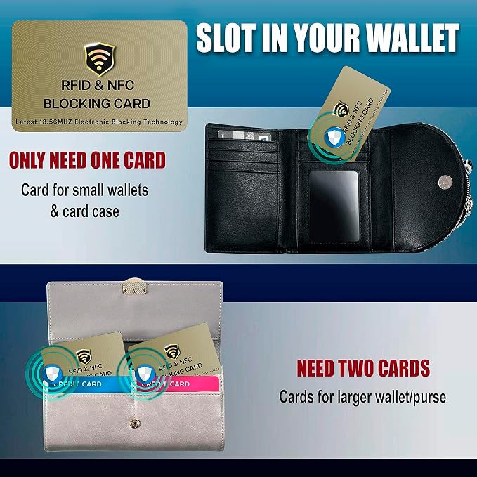 SaiTech IT RFID Protected Cards, 3 Pack One Card Protects Entire Wallet Purse - Image 9
