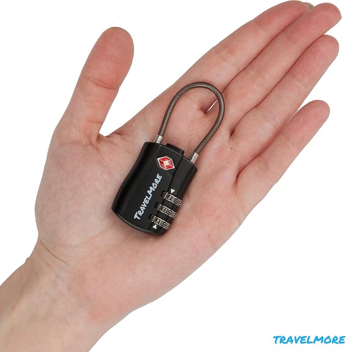 8 Pack TSA Approved Travel Combination Cable Luggage Locks - Image 5