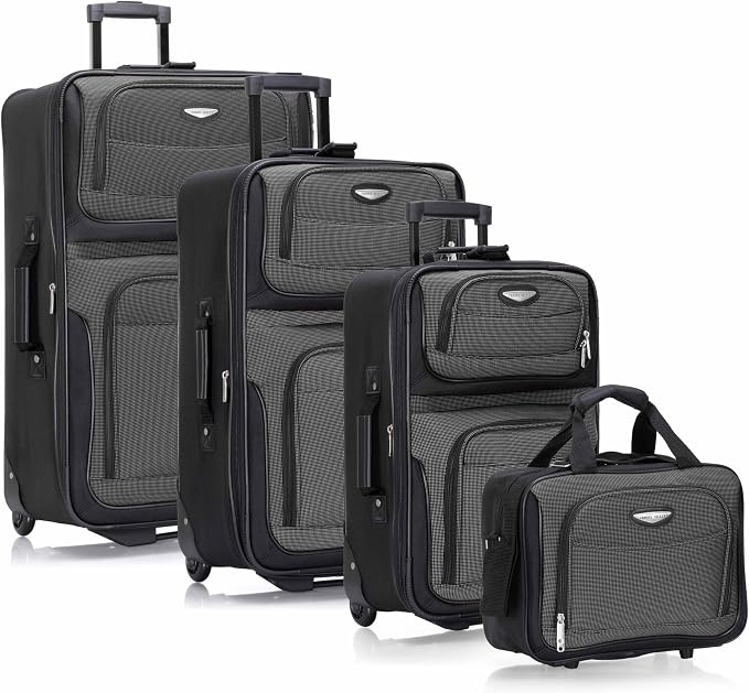 Travel Select Amsterdam 4-Piece Softside Expandable Rolling Luggage Set by Travel+Select