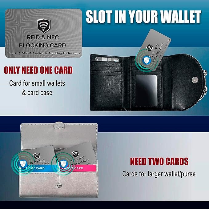 SaiTech IT 5 Pack RFID Blocking Cards, One Protects Entire Wallet Purse - Image 9